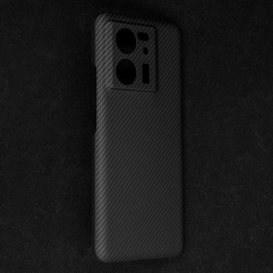 Husa fibra de carbon SILKASE pentru Xiaomi 13T Pro, aramid kevlar, camera protection, culoare negru (Poco F5 Pro, H2498) by www.silkase.ro