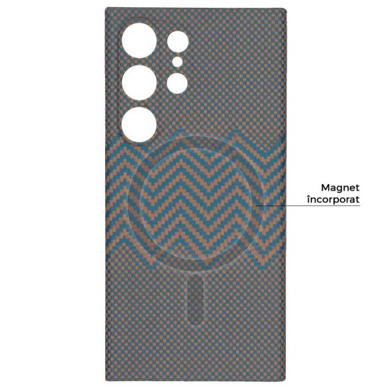 Husa fibra de carbon SILKASE pentru Samsung Galaxy S24 Ultra MagSafe, aramid kevlar, piersica (SILKASE, Telefoane Samsung) by www.silkase.ro Husa fibra de carbon SILKASE pentru Samsung Galaxy S24 Ultra MagSafe, aramid kevlar, piersica (Telefoane Samsung, H2499) by www.silkase.ro