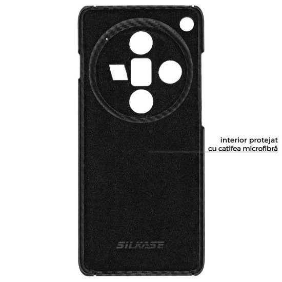 Husa fibra de carbon SILKASE pentru Oppo Find X7 Ultra, aramid kevlar, negru (SILKASE, Husa Kevlar) by www.silkase.ro Husa fibra de carbon SILKASE pentru Oppo Find X7 Ultra, aramid kevlar, negru (Find X7 Ultra, H2500) by www.silkase.ro