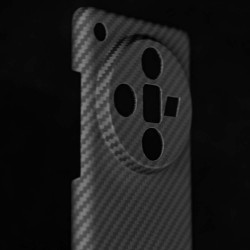 Husa fibra de carbon SILKASE pentru Oppo Find X7 Ultra, aramid kevlar, negru 