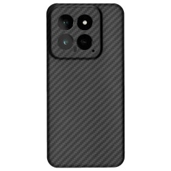 Husa fibra de carbon SILKASE pentru Xiaomi 14, aramid kevlar, negru 