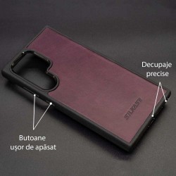 Husa Piele SILKASE pentru Samsung Galaxy S24 Ultra, piele naturala Buttero