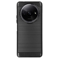 Husa Silicon carbon SILKASE pentru Xiaomi Redmi A3, silicon, culoare negru