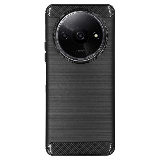 Husa Silicon carbon SILKASE pentru Xiaomi Redmi A3, silicon, culoare negru (Redmi A3, H2507) by www.silkase.ro