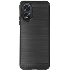 Husa Silicon carbon SILKASE pentru Oppo A38, silicon, culoare negru