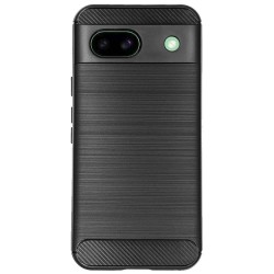 Husa Silicon carbon SILKASE pentru Google Pixel 8a, silicon, culoare negru
