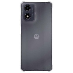 Husa Antishock SILKASE pentru Motorola Moto g04, protectie camera, silicon transparent