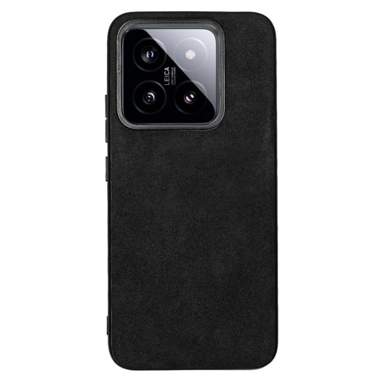 Husa Alcantara SILKASE pentru Xiaomi 14, material soft, culoare negru (14, H2552) by www.silkase.ro