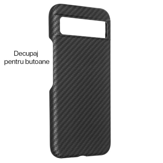 Husa fibra de carbon SILKASE pentru Google Pixel 8A, aramid kevlar, negru mat (SILKASE, Telefoane Google) by www.silkase.ro Husa fibra de carbon SILKASE pentru Google Pixel 8A, aramid kevlar, negru mat (Telefoane Google, H2575) by www.silkase.ro