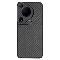 Husa fibra de carbon SILKASE pentru Huawei Pura 70 Ultra, aramid kevlar, negru mat