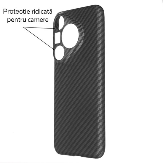 Husa fibra de carbon SILKASE pentru Huawei Pura 70 Pro, aramid kevlar, negru mat (SILKASE, Husa Kevlar) by www.silkase.ro Husa fibra de carbon SILKASE pentru Huawei Pura 70 Pro, aramid kevlar, negru mat (Nova 12i, H2578) by www.silkase.ro