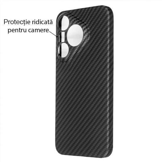 Husa fibra de carbon SILKASE pentru Huawei Pura 70, aramid kevlar, negru mat (SILKASE, Husa Kevlar) by www.silkase.ro Husa fibra de carbon SILKASE pentru Huawei Pura 70, aramid kevlar, negru mat (Pura 70, H2579) by www.silkase.ro