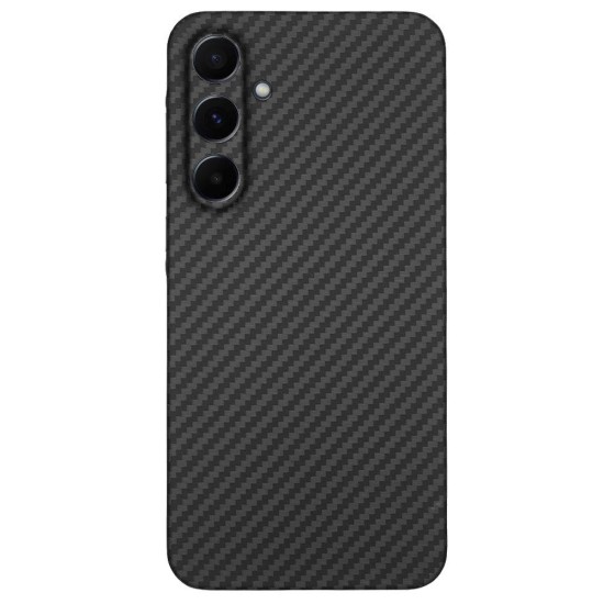 Husa fibra de carbon SILKASE pentru Samsung Galaxy A55, aramid kevlar, negru mat (Telefoane Samsung, H2580) by www.silkase.ro