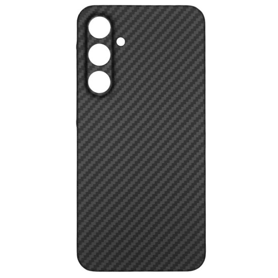 Husa fibra de carbon SILKASE pentru Samsung Galaxy A55, aramid kevlar, negru mat (Telefoane Samsung, H2580) by www.silkase.ro