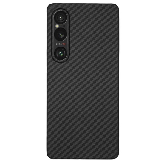 Husa fibra de carbon SILKASE pentru Sony Xperia 1 VI, aramid kevlar, negru mat (SILKASE, Xperia 1 VI) by www.silkase.ro Husa fibra de carbon SILKASE pentru Sony Xperia 1 VI, aramid kevlar, negru mat (Xperia 1 VI, H2582) by www.silkase.ro