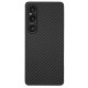 Husa fibra de carbon SILKASE pentru Sony Xperia 1 VI, aramid kevlar, negru mat (SILKASE, Xperia 1 VI) by www.silkase.ro Husa fibra de carbon SILKASE pentru Sony Xperia 1 VI, aramid kevlar, negru mat (Xperia 1 VI, H2582) by www.silkase.ro