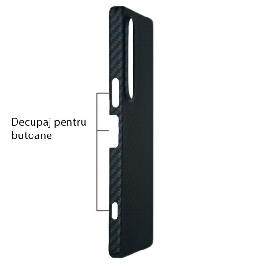 Husa fibra de carbon SILKASE pentru Sony Xperia 1 VI, aramid kevlar, negru mat (SILKASE, Xperia 1 VI) by www.silkase.ro Husa fibra de carbon SILKASE pentru Sony Xperia 1 VI, aramid kevlar, negru mat (Xperia 1 VI, H2582) by www.silkase.ro