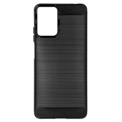 Husa Silicon carbon SILKASE pentru Motorola Moto G04, silicon, culoare negru