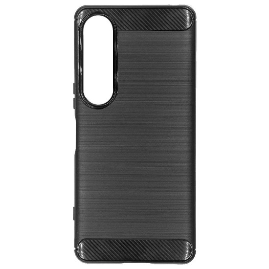 Husa Silicon carbon SILKASE pentru Sony Xperia 1 VI, silicon, culoare negru (Xperia 1 VI, H2590) by www.silkase.ro