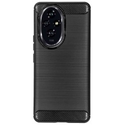 Husa Silicon carbon SILKASE pentru Honor 200 Pro, silicon, culoare negru
