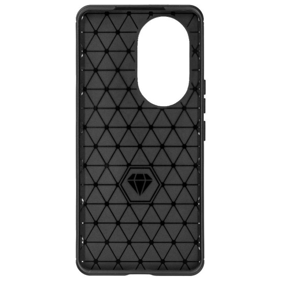 Husa Silicon carbon SILKASE pentru Honor 200, silicon, culoare negru (200, H2597) by www.silkase.ro