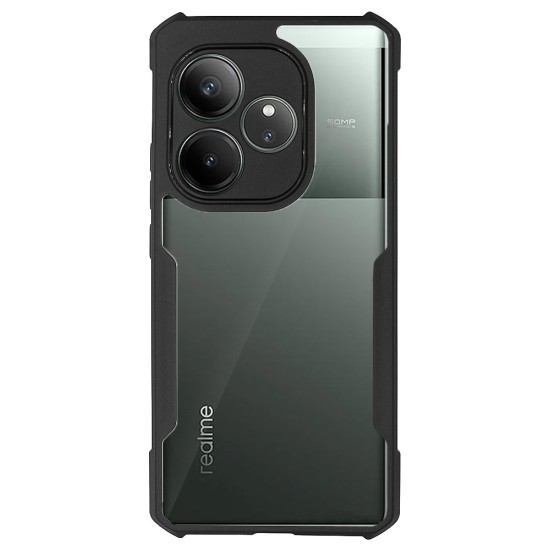 Husa Antigravity SILKASE pentru Realme GT6 , AntiShock, negru/transparent (GT 6, H2608) by www.silkase.ro