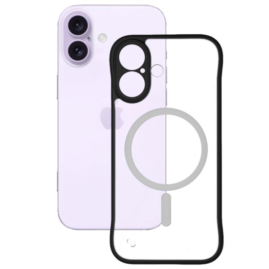 Husa FrameLess SILKASE pentru Apple iPhone 16, MagSafe, plastic , negru/transparent mat (SILKASE, iPhone 16) by www.silkase.ro Husa FrameLess SILKASE pentru Apple iPhone 16, MagSafe, plastic , negru/transparent mat (iPhone 16, H2613) by www.silkase.ro