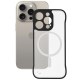 Husa FrameLess SILKASE pentru Apple iPhone 16 Pro Max, MagSafe, plastic , negru/transparent mat (iPhone 16 Pro Max, H2616) by www.silkase.ro
