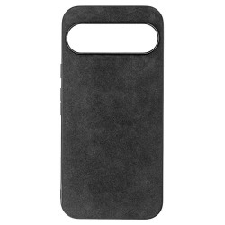 Husa Alcantara SILKASE pentru Google Pixel 9/9 Pro, material soft, culoare negru