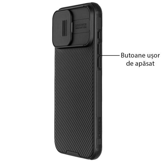 Husa Nillkin pentru Apple iPhone 16 Pro Max, camera privacy, plastic negru (Nillkin, iPhone 16 Pro Max) by www.silkase.ro Husa Nillkin pentru Apple iPhone 16 Pro Max, camera privacy, plastic negru (iPhone 16 Pro Max, H2620) by www.silkase.ro
