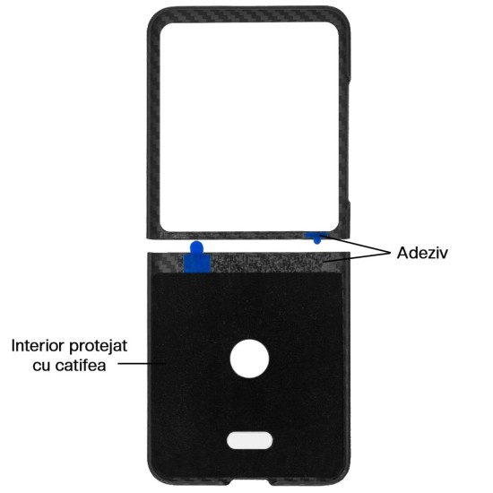 Husa fibra de carbon SILKASE pentru Motorola Razr 50 Ultra, aramid kevlar, negru mat (SILKASE, Husa Kevlar) by www.silkase.ro Husa fibra de carbon SILKASE pentru Motorola Razr 50 Ultra, aramid kevlar, negru mat (Razr 50 Ultra, H2623) by www.silkase.ro