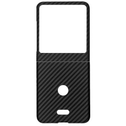 Husa fibra de carbon SILKASE pentru Motorola Razr 50, aramid kevlar, negru mat