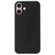 Husa fibra de carbon MagSafe SILKASE pentru Apple iPhone 16 Plus, aramid kevlar, metal camera, negru (iPhone 16 Plus, H2628) by www.silkase.ro