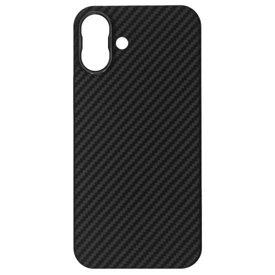 Husa fibra de carbon MagSafe SILKASE pentru Apple iPhone 16 Plus, aramid kevlar, metal camera, negru (iPhone 16 Plus, H2628) by www.silkase.ro