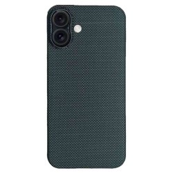Husa fibra de carbon MagSafe SILKASE pentru Apple iPhone 16 Plus, aramid kevlar, metal camera, albastru