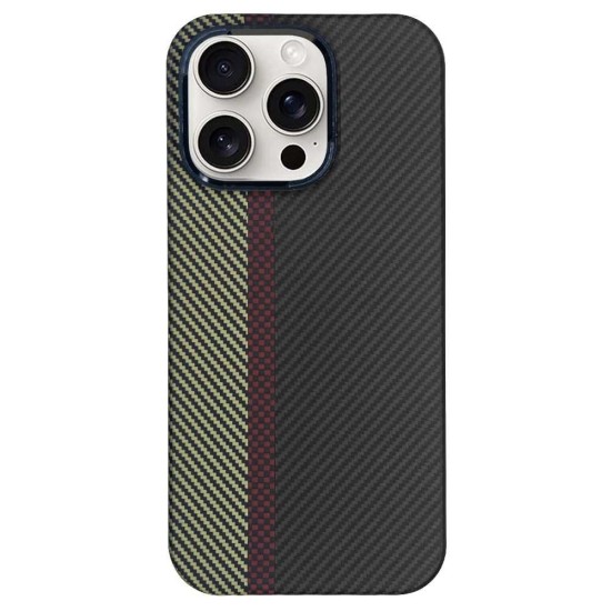 Husa fibra de carbon MagSafe SILKASE pentru Apple iPhone 16 Pro, aramid kevlar, metal camera, negru/galben (SILKASE, iPhone 16 Pro) by www.silkase.ro Husa fibra de carbon MagSafe SILKASE pentru Apple iPhone 16 Pro, aramid kevlar, metal camera, negru/galben (iPhone 16 Pro, H2637) by www.silkase.ro