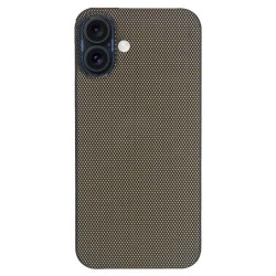 Husa fibra de carbon MagSafe SILKASE pentru Apple iPhone 16 Plus, aramid kevlar, metal camera, auriu