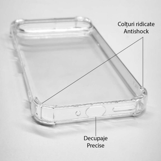 Husa Antishock SILKASE pentru Google Pixel 9/9 Pro, protectie camera, silicon transparent (Telefoane Google, H2648) by www.silkase.ro