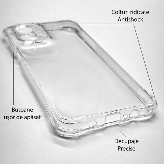 Husa Antishock SILKASE pentru Motorola Moto g55, protectie camera, silicon transparent (SILKASE, Husa Antishock Transparenta) by www.silkase.ro Husa Antishock SILKASE pentru Motorola Moto g55, protectie camera, silicon transparent (Moto G55 5G, H2650) by www.silkase.ro