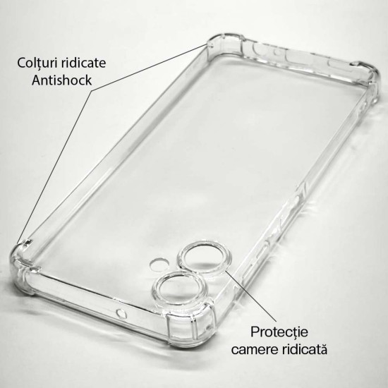 Husa Antishock SILKASE pentru Samsung Galaxy A06, protectie camera, silicon transparent (Telefoane Samsung, H2656) by www.silkase.ro