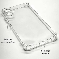 Husa Antishock SILKASE pentru Samsung Galaxy A06, protectie camera, silicon transparent