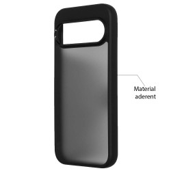 Husa Hybrid SILKASE pentru Google Pixel 9/9 Pro, cauciuc/plastic, culoare negru/transparent mat