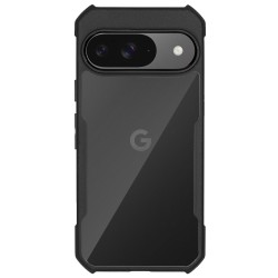 Husa Antigravity SILKASE pentru Google Pixel 9/9 Pro , AntiShock, negru/transparent