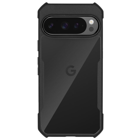 Husa Antigravity SILKASE pentru Google Pixel 9/9 Pro , AntiShock, negru/transparent (Telefoane Google, H2660) by www.silkase.ro