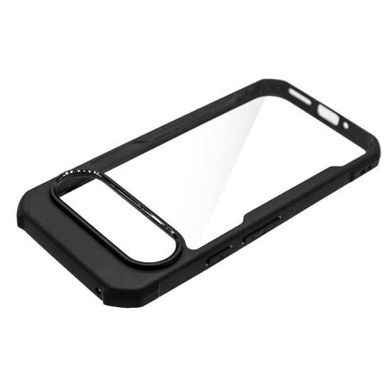 Husa Antigravity SILKASE pentru Google Pixel 9/9 Pro , AntiShock, negru/transparent (Telefoane Google, H2660) by www.silkase.ro