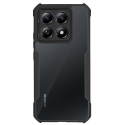 Husa Antigravity SILKASE pentru Xiaomi 14T,  AntiShock, negru/transparent