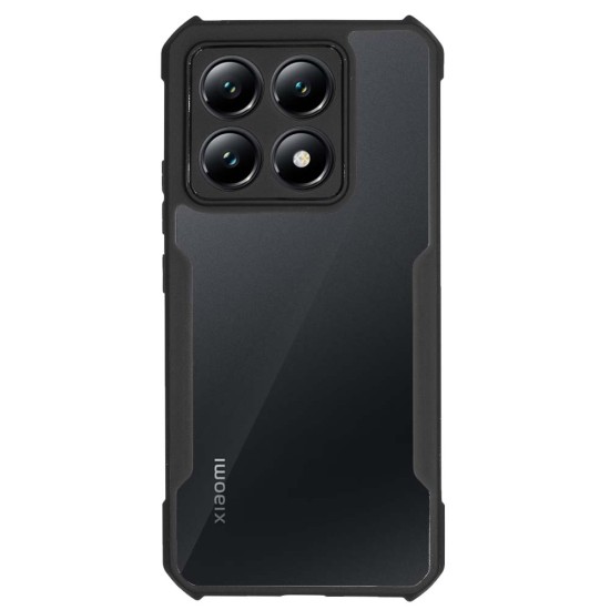 Husa Antigravity SILKASE pentru Xiaomi 14T,  AntiShock, negru/transparent (Mix Flip, H2665) by www.silkase.ro
