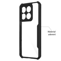 Husa Antigravity SILKASE pentru Xiaomi 14T, AntiShock, negru/transparent Husa Antigravity SILKASE pentru Xiaomi 14T, AntiShock, negru/transparent