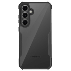 Husa Antigravity SILKASE pentru Samsung Galaxy S24 FE,  AntiShock, negru/transparent