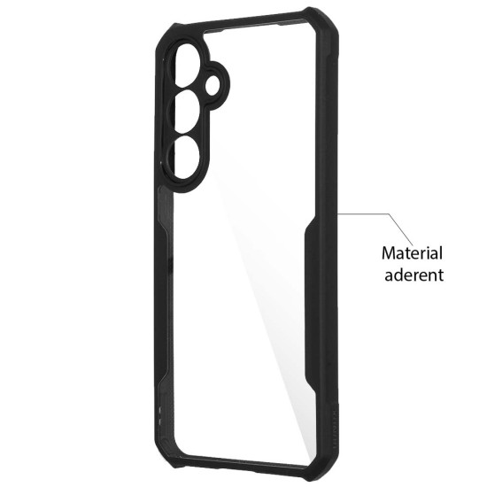 Husa Antigravity SILKASE pentru Samsung Galaxy S24 FE,  AntiShock, negru/transparent (Telefoane Samsung, H2667) by www.silkase.ro